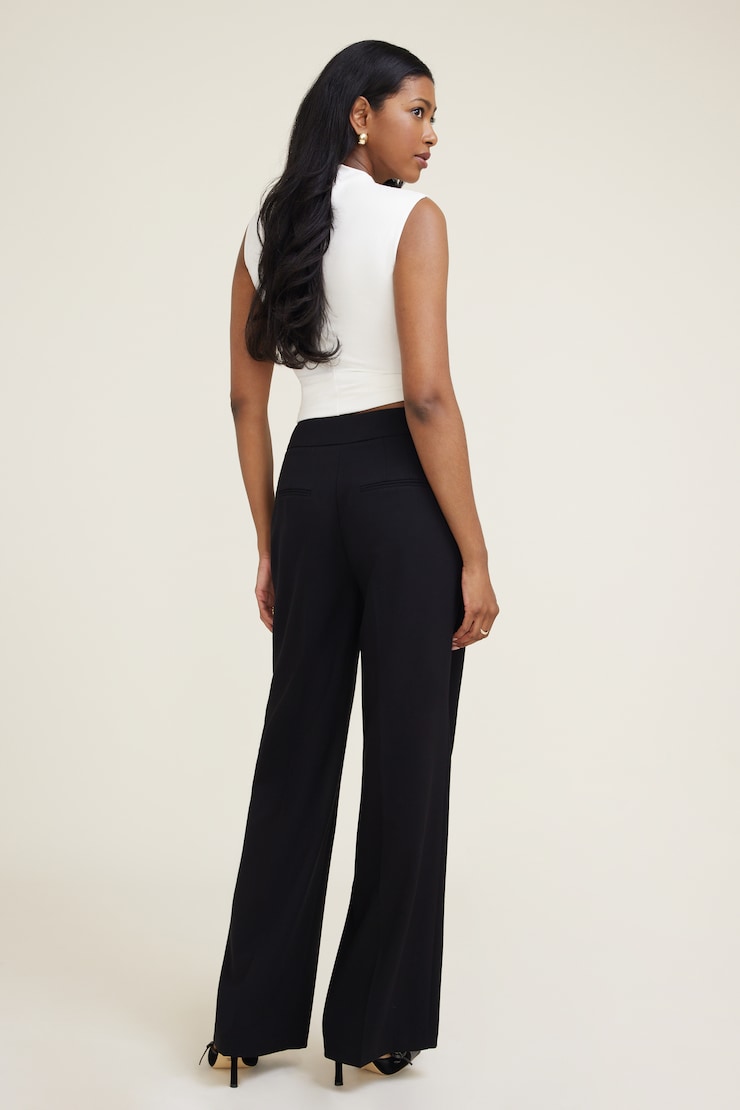Yasmin Straight Leg Pants Jet Black large