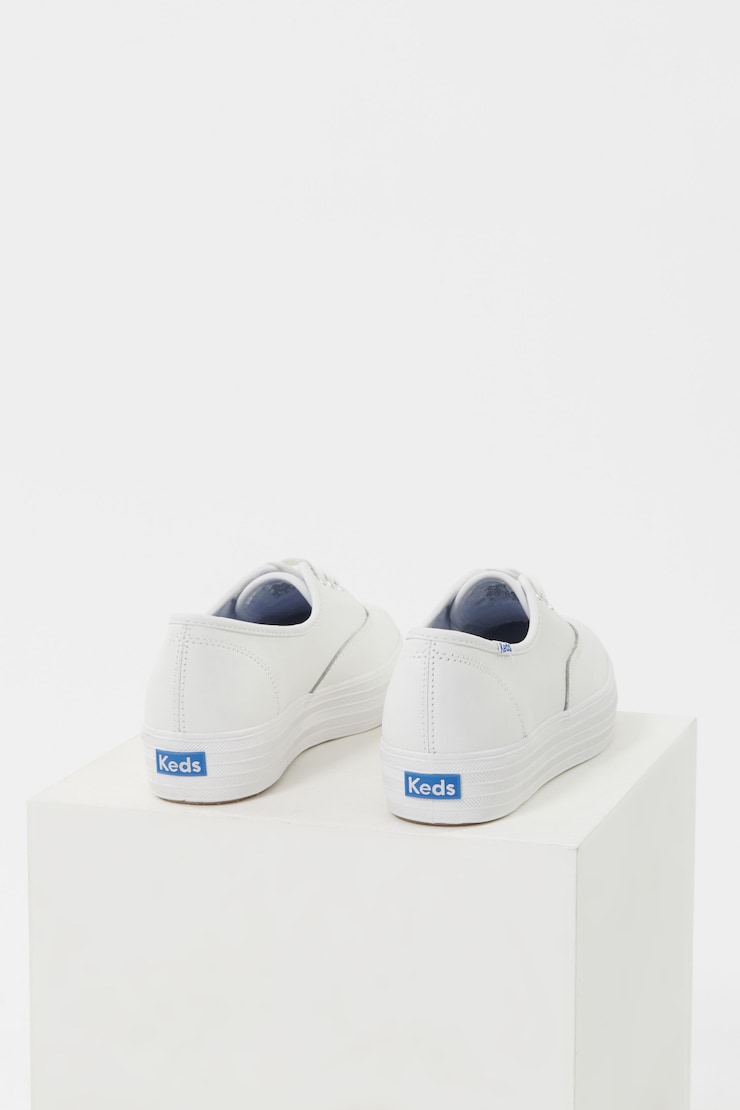 Espadrilles en cuir à plateforme triple KEDS