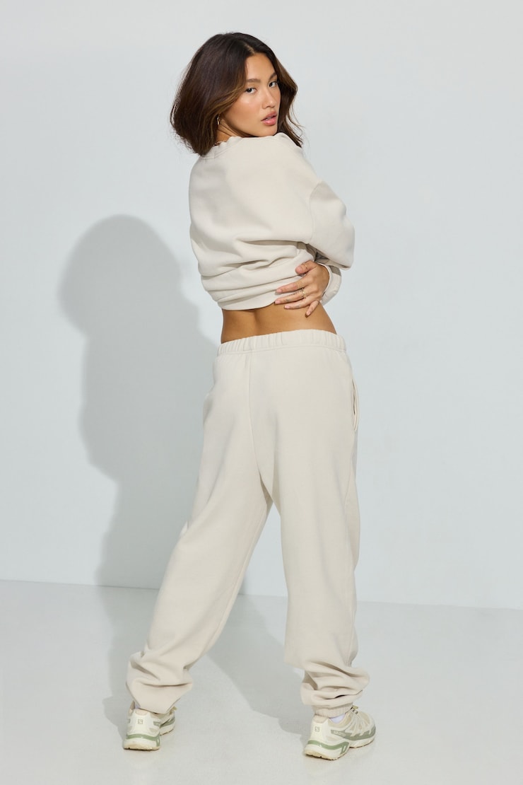 UltraFleece Boyfriend Sweatpants, Perfect Pearl, large