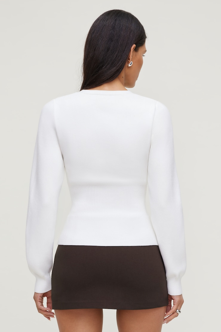 Cinched Waist Cardigan Snow White large