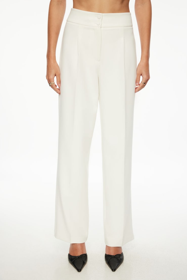 Straight Leg Relaxed Pants Bright White large