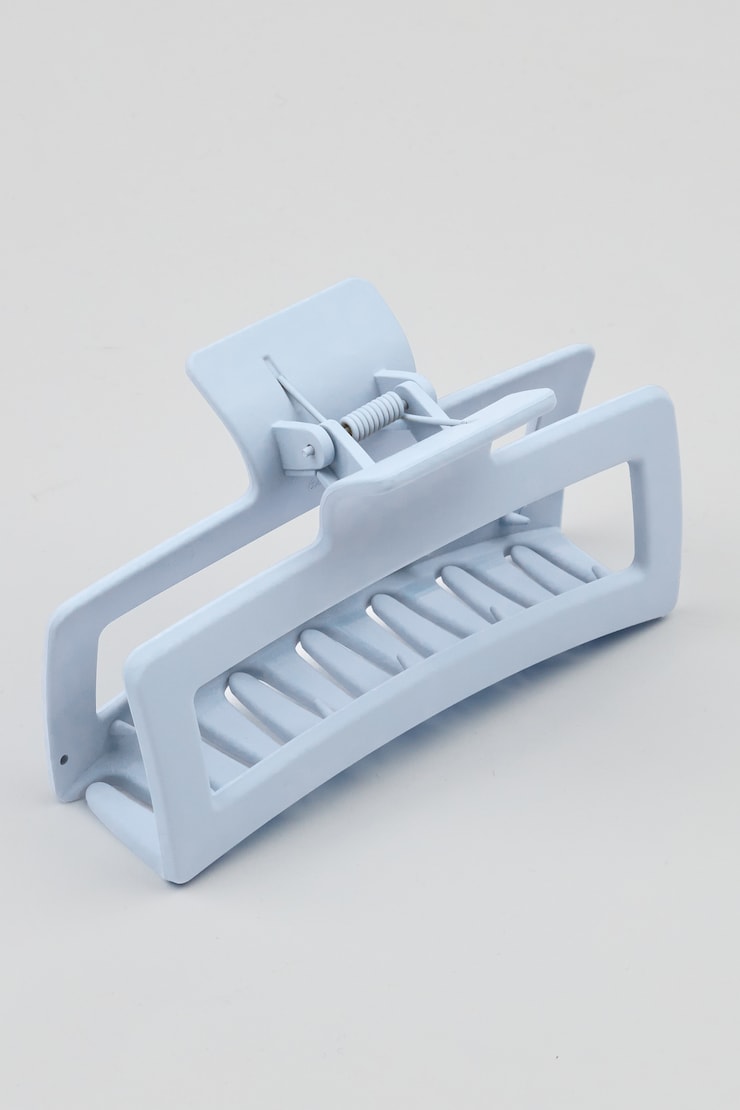 Oversized Rectangle Claw Clip, Blue Flirt, large