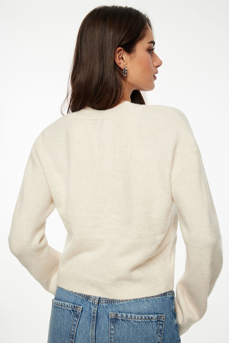 Heavenlyarn™ Abbey Cropped Cardigan Rainy Day large