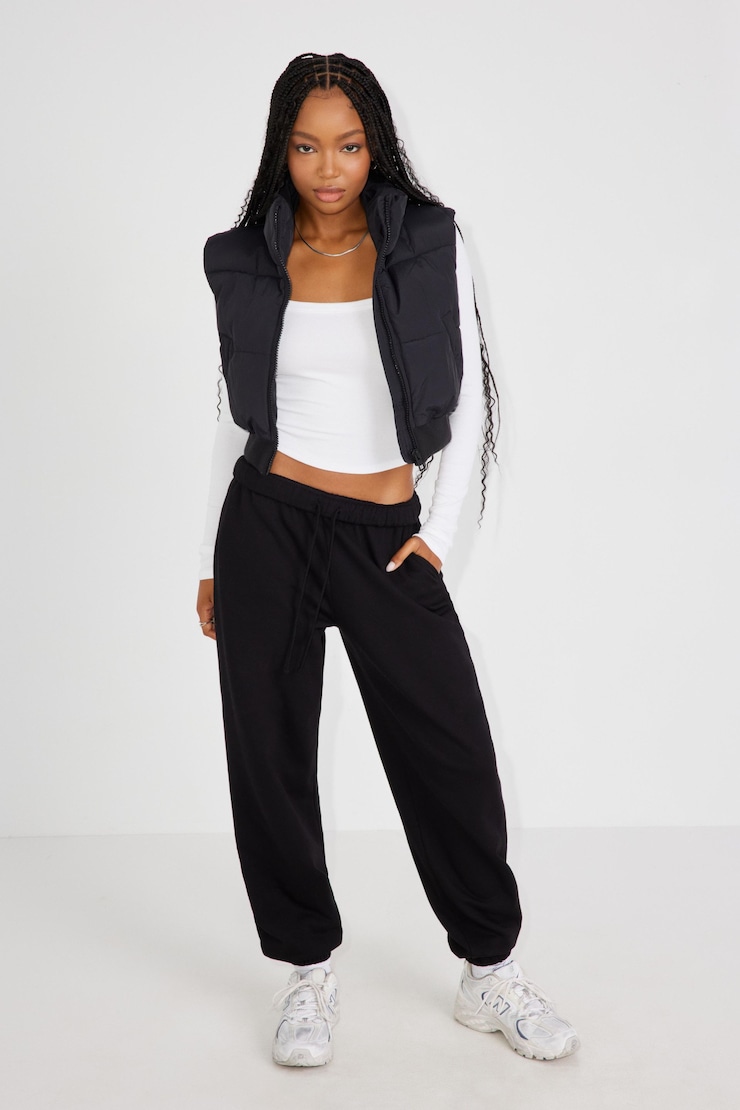 Mini Puff Vest, Jet Black, large