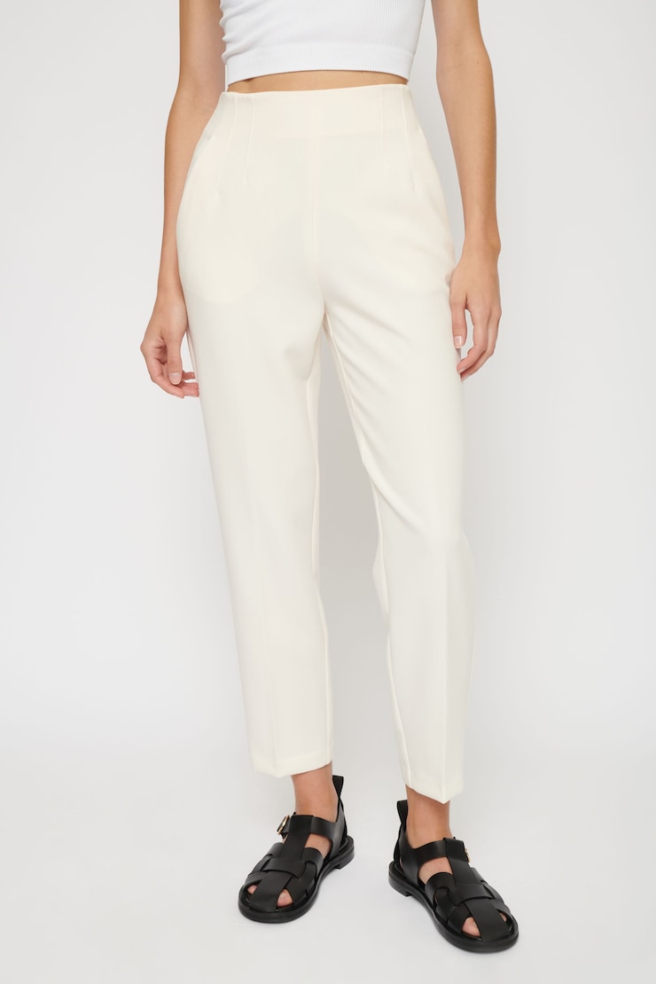 Kendall Side Zip Slim Pants  Gardenia White large