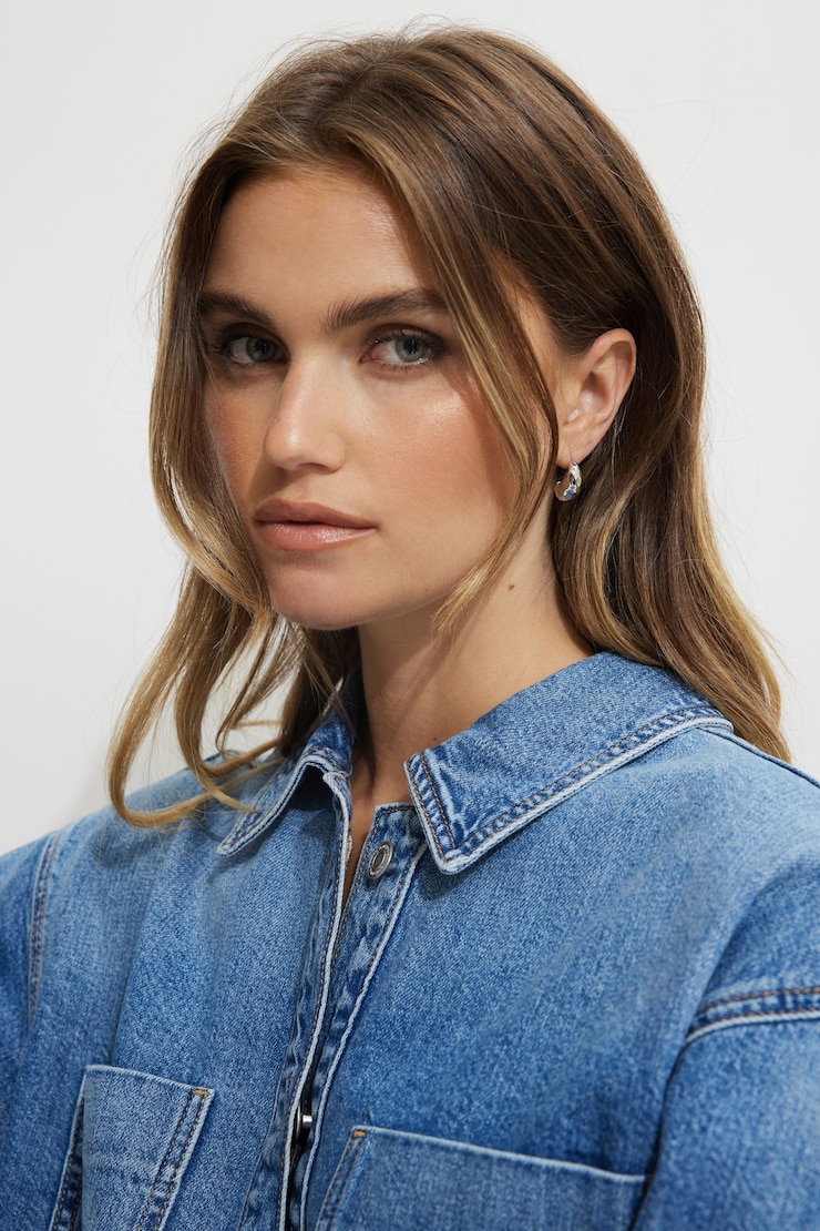 Mini Hammered Drop Earrings
