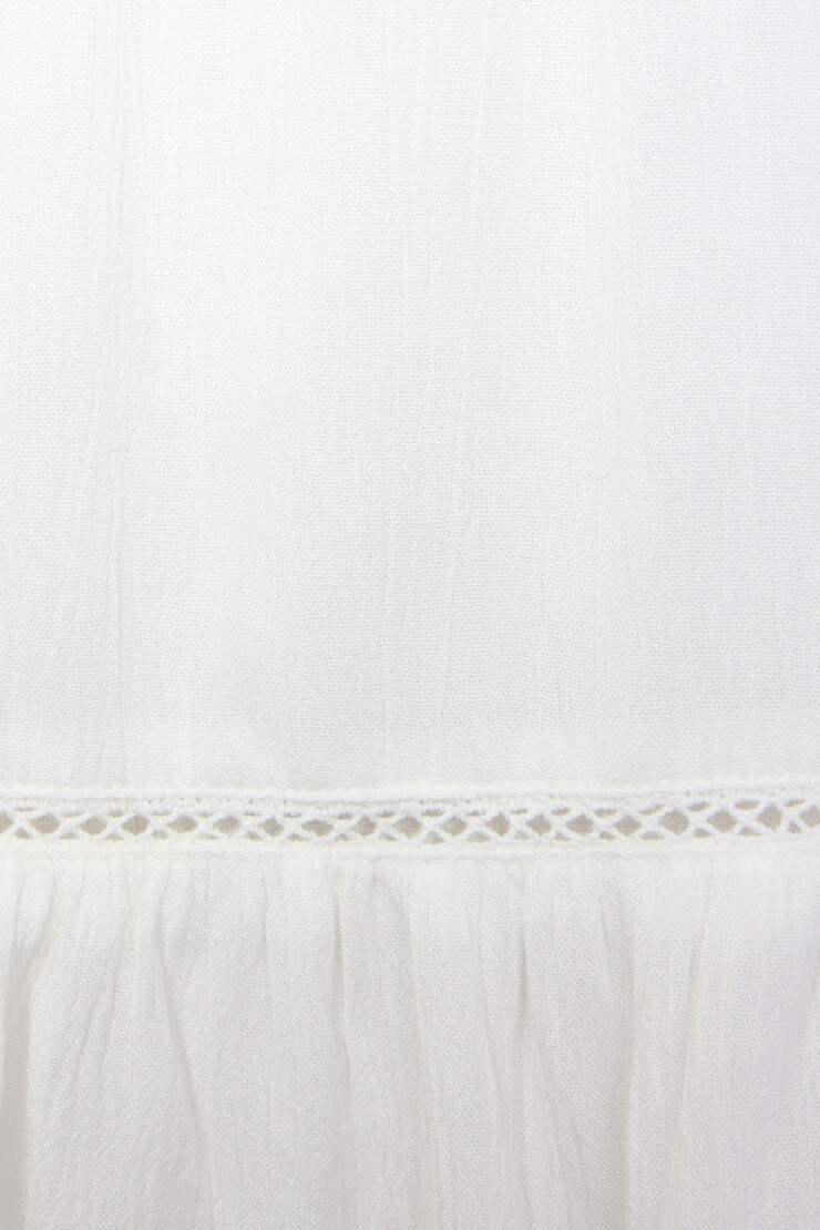 Minirobe étagée à bordure en crochet Cara, Blanche-Neige, large