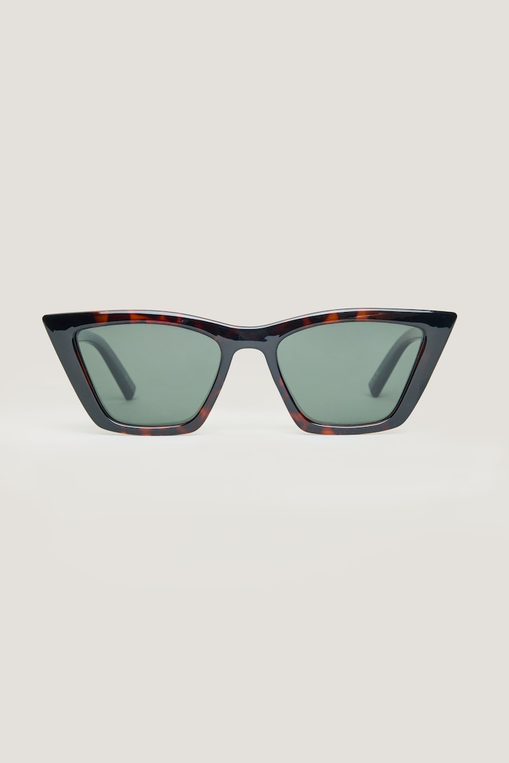 LE SPECS | Velodrome Cat Eye Sunglasses Brown / Dark Tortoise large