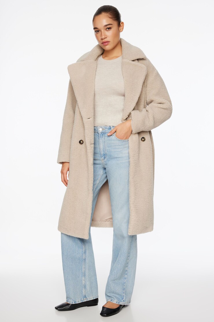 Teddy Coat White Sand large