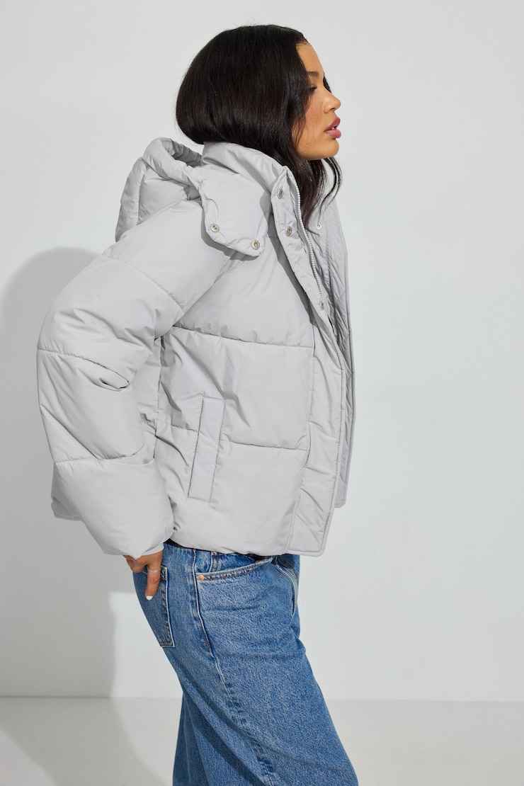 Perfect Puff Jacket, Silver Shadow, large