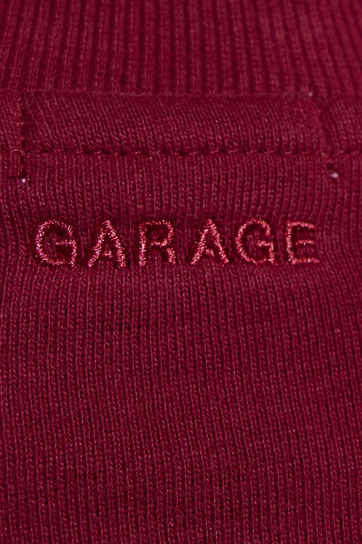 Sweatshirt volumineux à col rond en SoftTerry, Bourgogne cerise sure, large