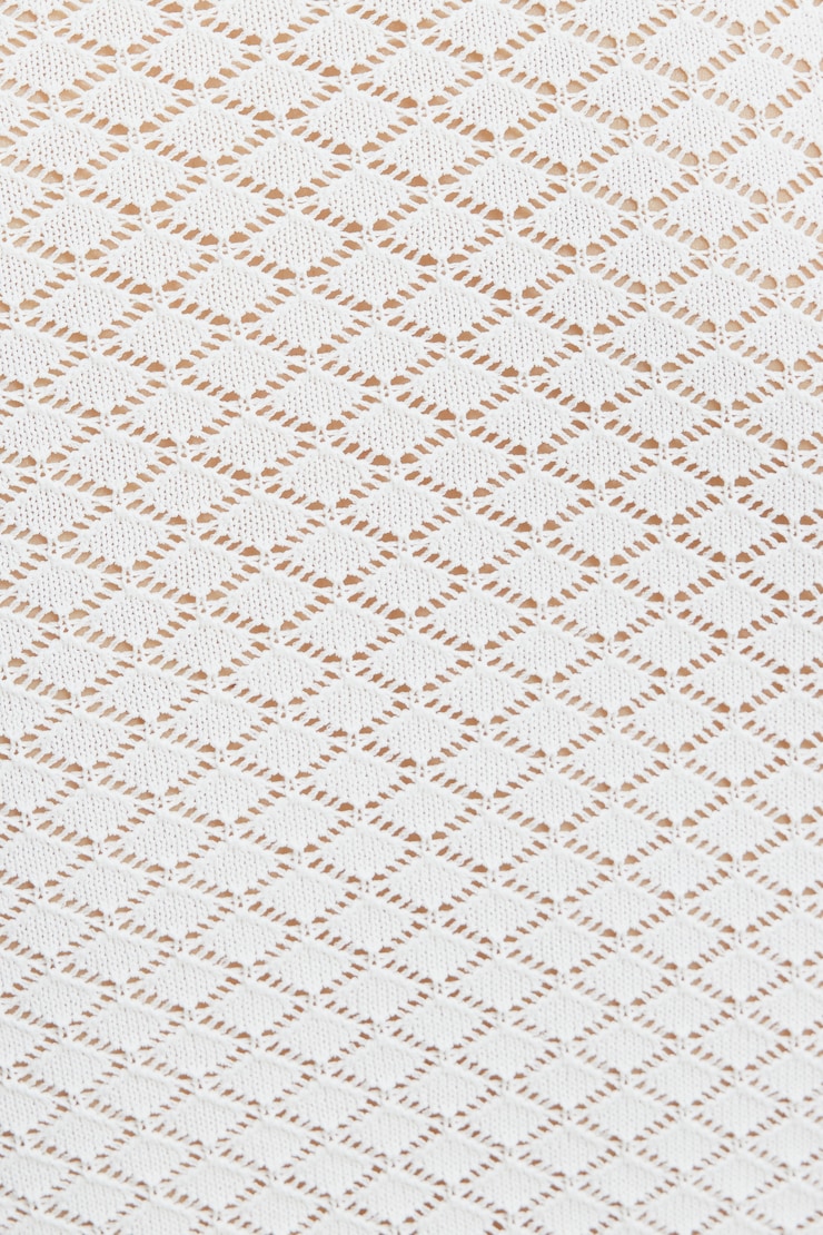 Pointelle Long Sleeve Top