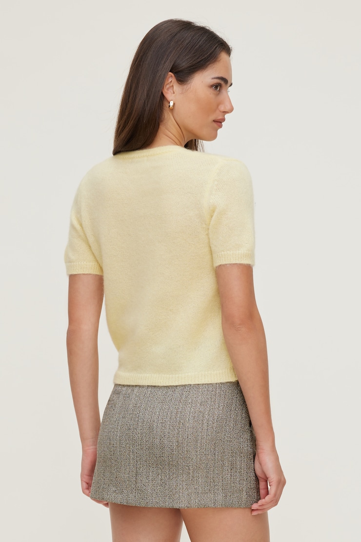 Premium Mohair Short Sleeve Cardigan