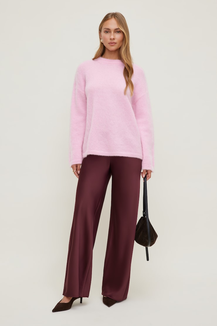 Premium Mohair Wide Sleeve Sweater Pink | Dynamite
