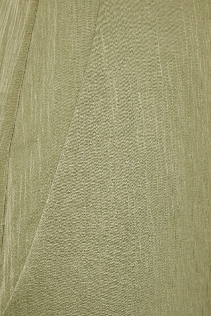 Crinkled Wide Leg Pants Soft Moss Green large