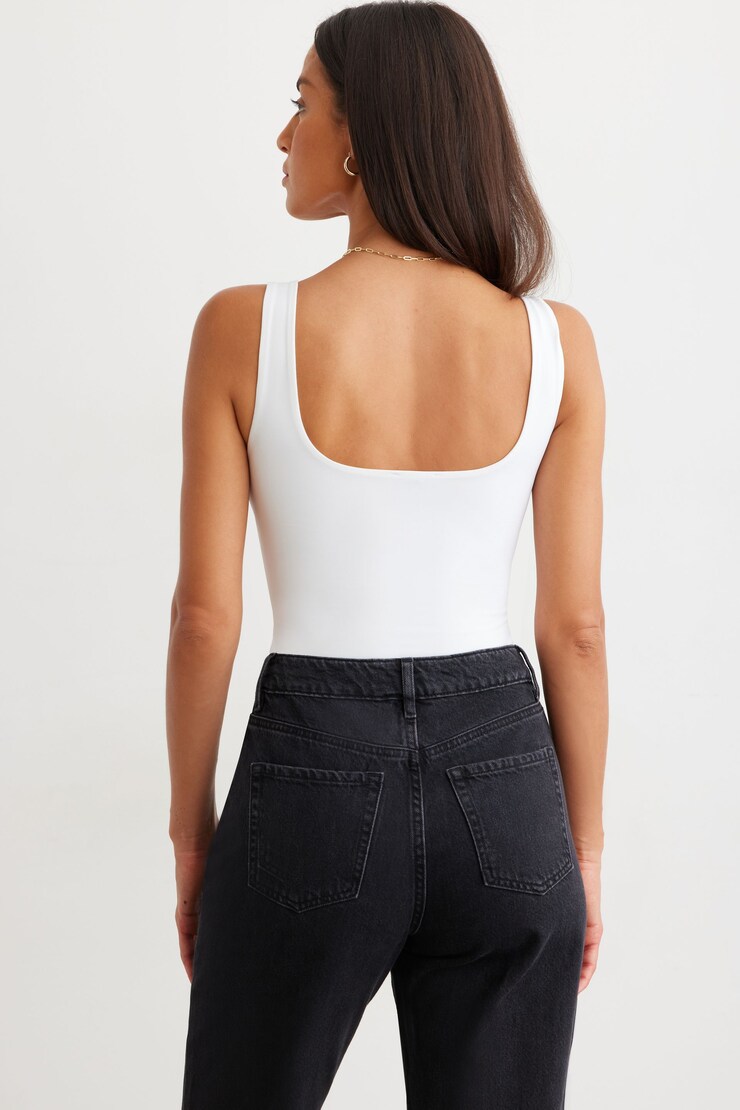 Nessa Sculpt Sleeveless Bodysuit Bright White large
