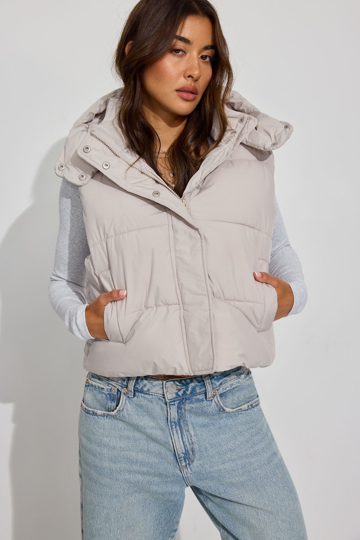 Perfect Puffer Vest, Soft Ivory, large
