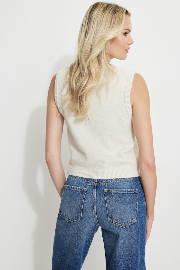 Heavenlyarn™ Crewneck Vest Rainy Day large
