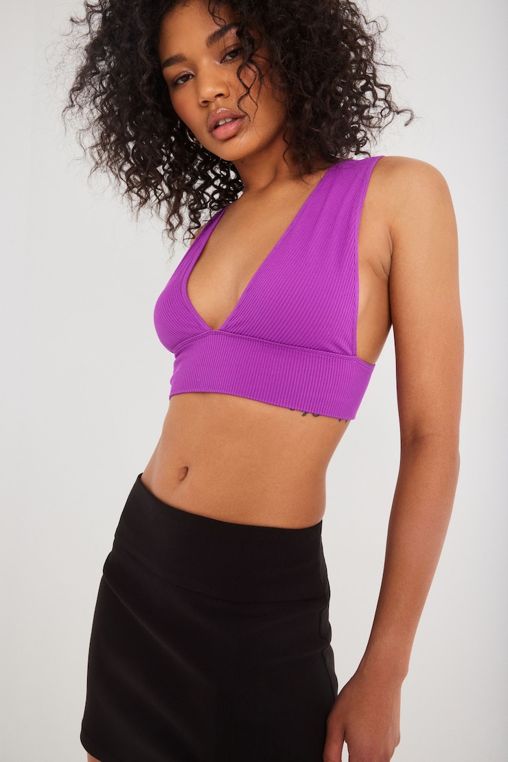 Serena Seamless Deep Plunge Tank , Wild Berry, large