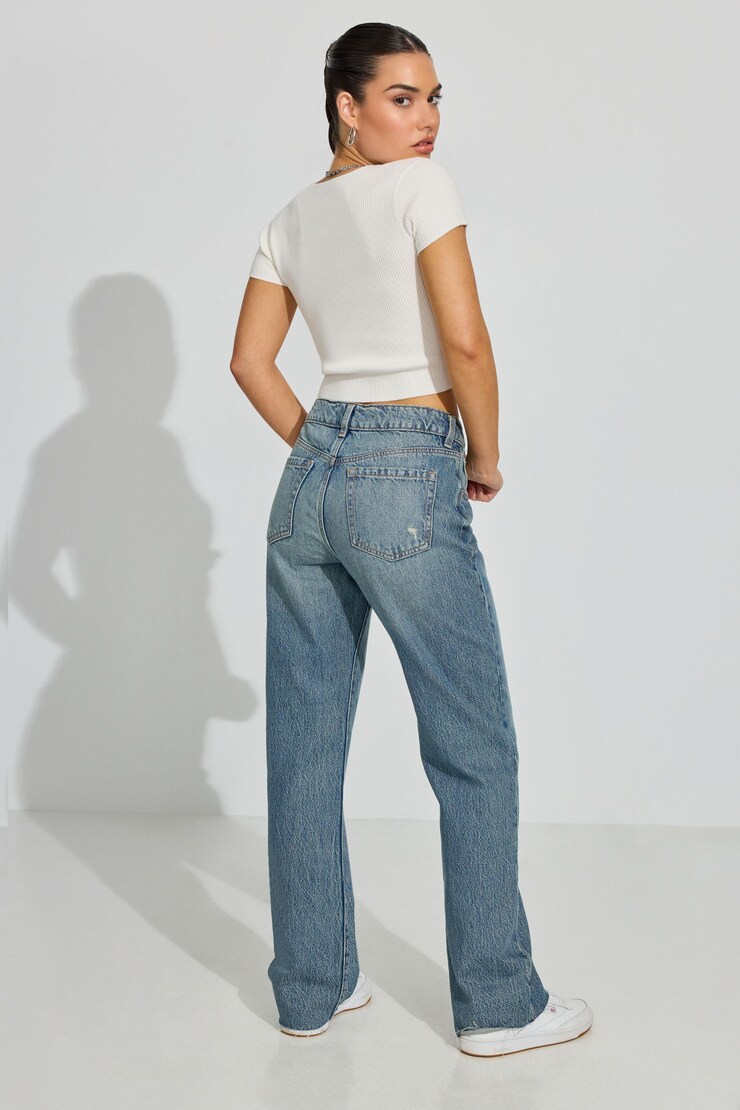 90s Straight Jeans, Calla Blue, large