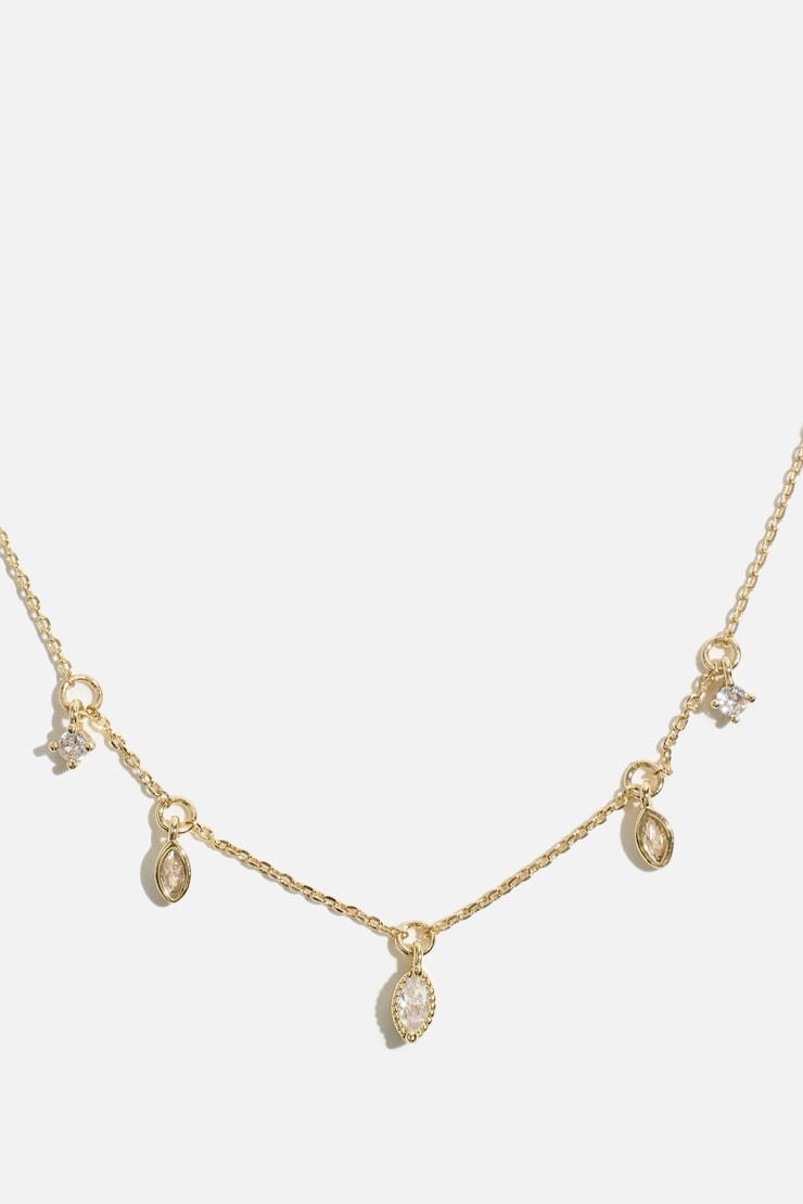 3-Pack Marquise & Delicate Necklaces Clear/Gold large