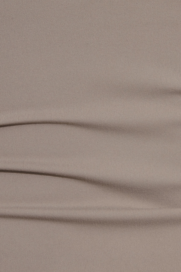 Sleek Plunge Halter Top, Satellite Beige, large