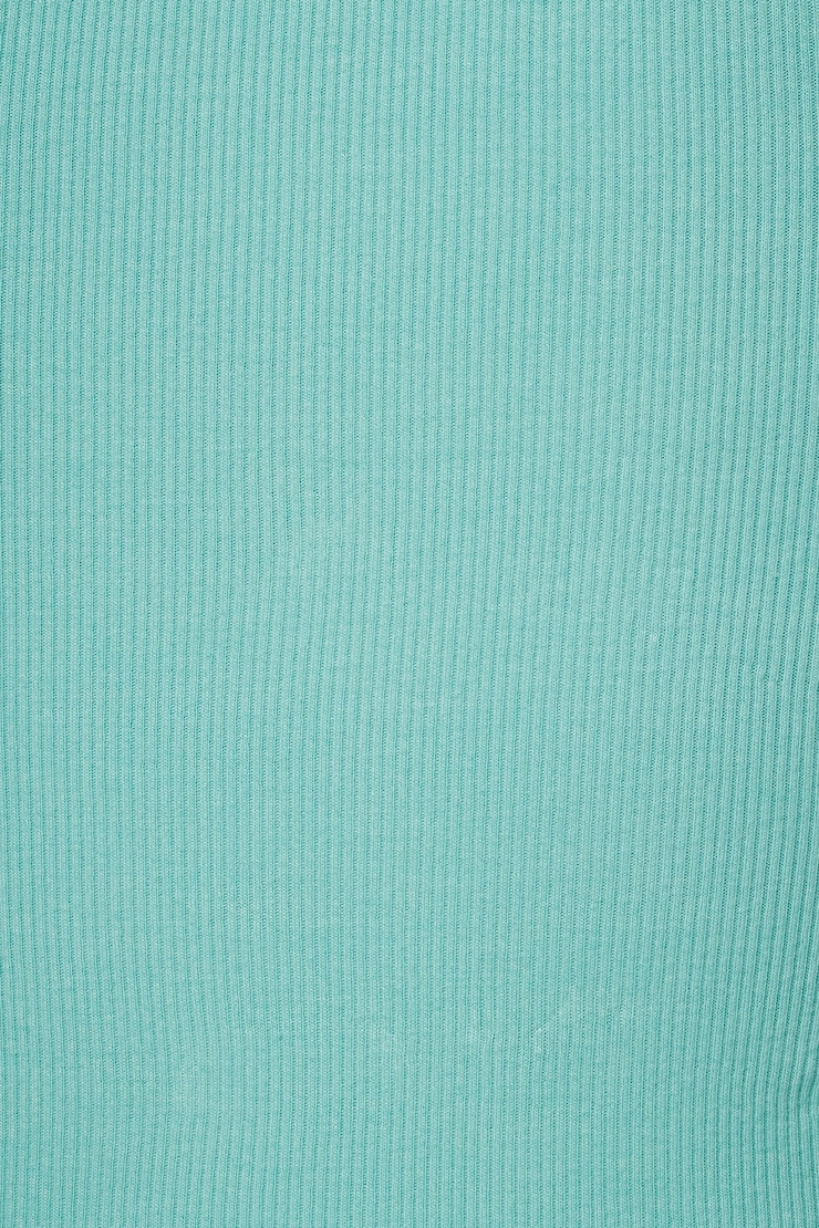 Pia Ribbed Tank Top Aqua Haze large