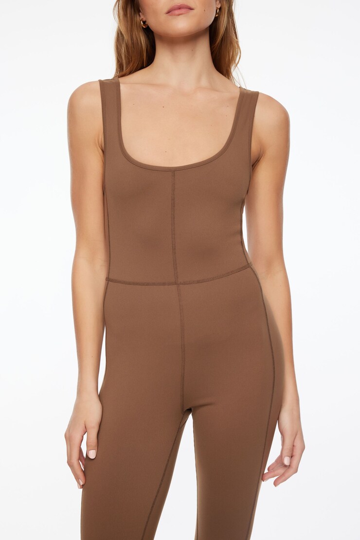 Cami Active Jumpsuit Iced Mocha Brown large