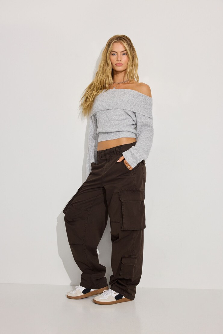 Ellis Slouchy Pant, Armadillo Brown, large