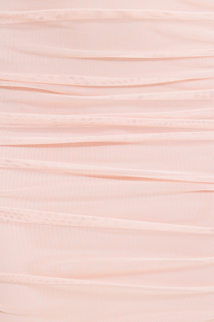 Draped Mesh Maxi Skirt Lotus large