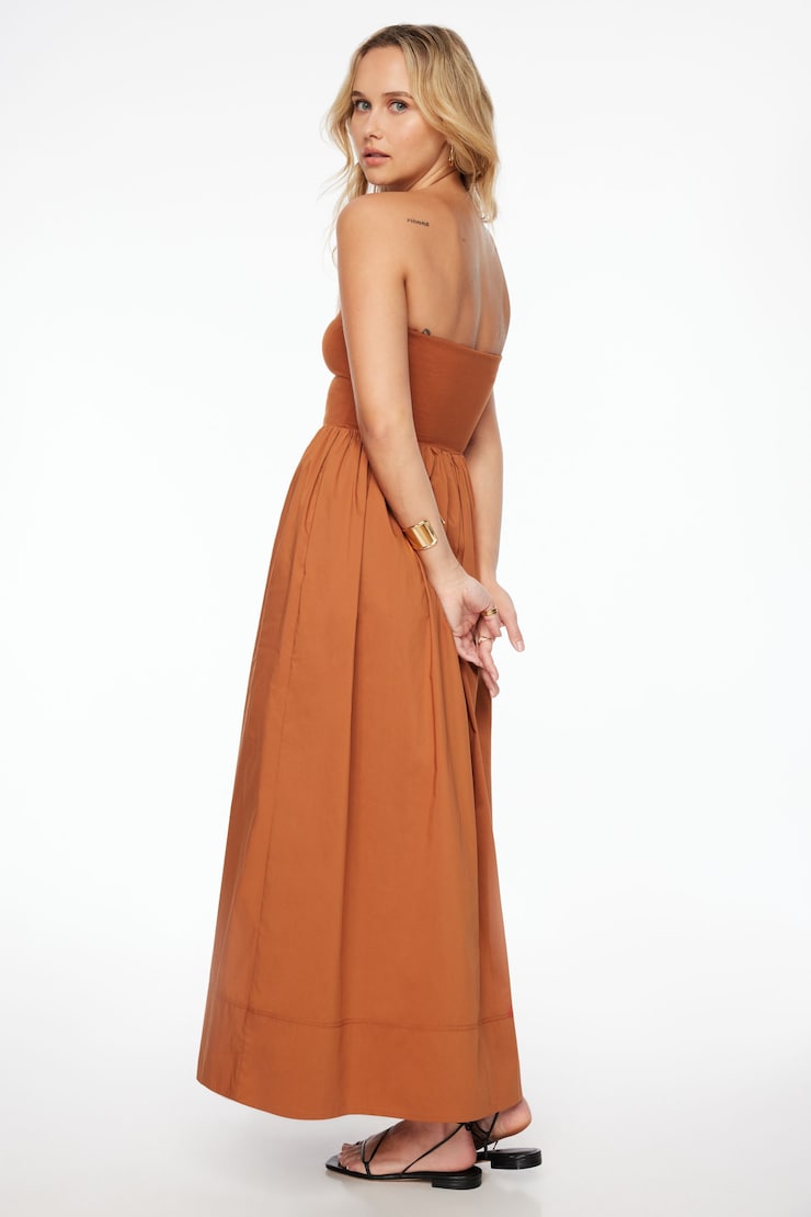 Mix Media Maxi Tube Dress Arabian Spice large