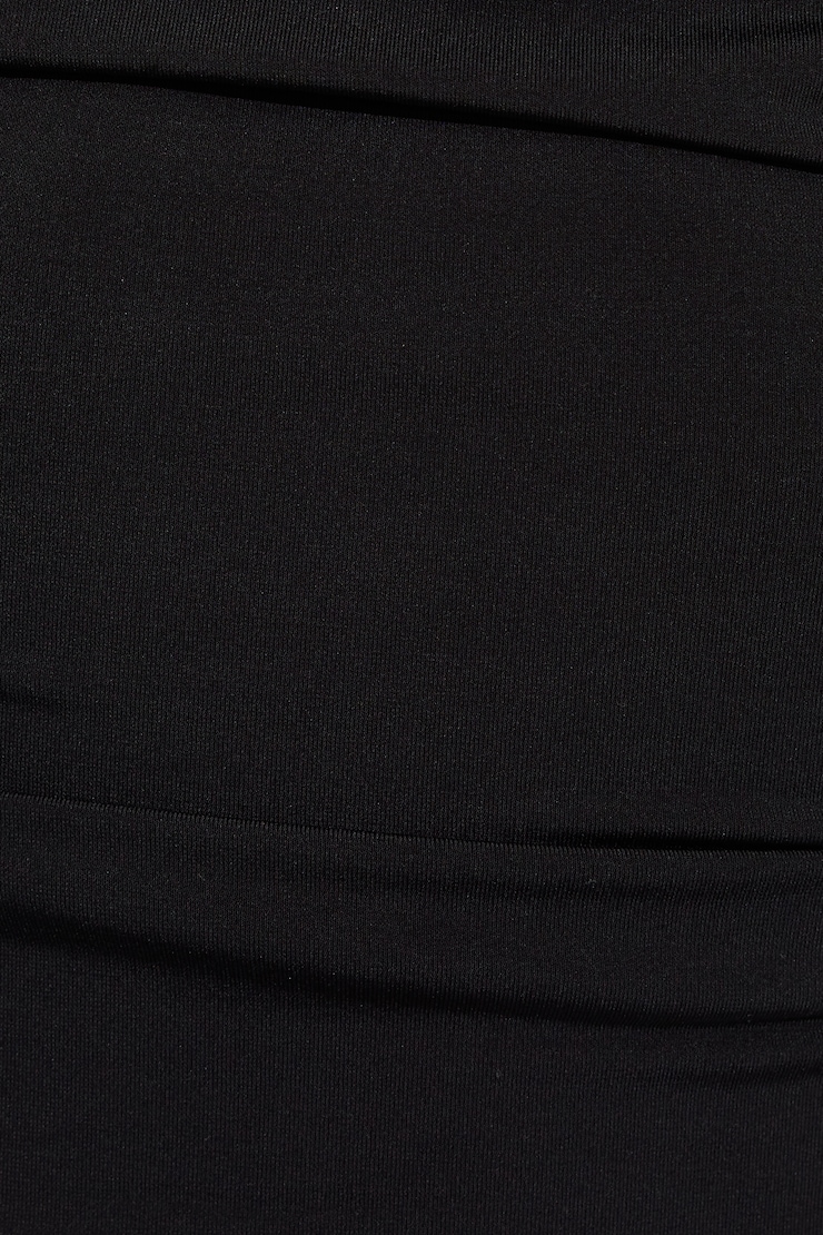 Deep Cowl Neck Halter Top, Jet Black, large