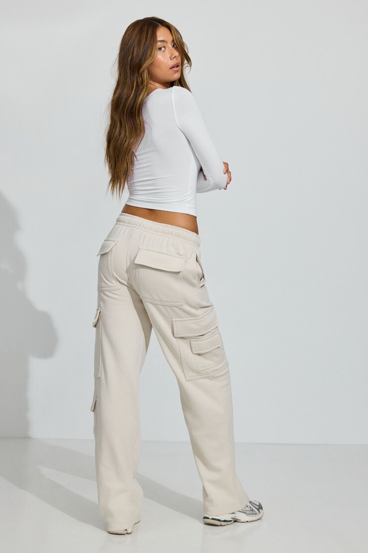 SoftActive Flare Leggings, Perfect Pearl, large