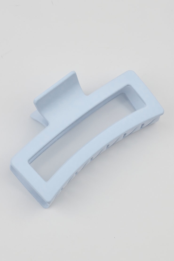 Oversized Rectangle Claw Clip, Blue Flirt, large