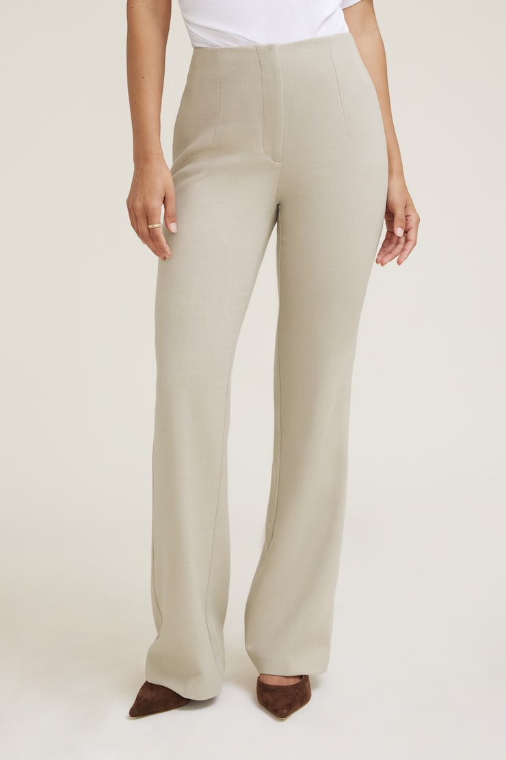 Stevie Slim Bootcut Pants Simply Taupe large