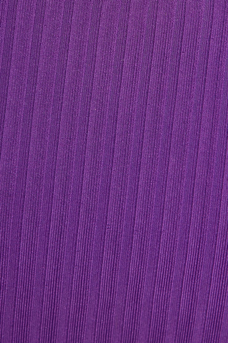 Ribbed Slider Triangle Bikini Top, Passion Plum Purple, large