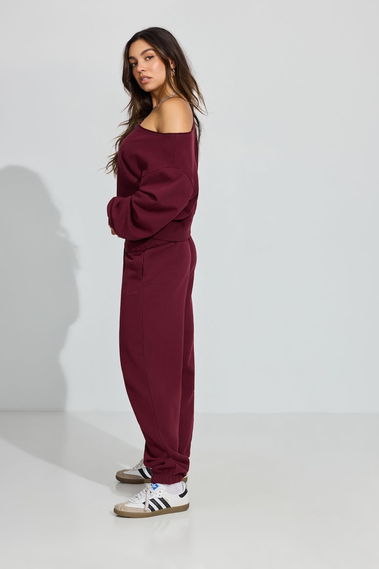 UltraFleece Boyfriend Sweatpants, Port Royale Burgundy, large
