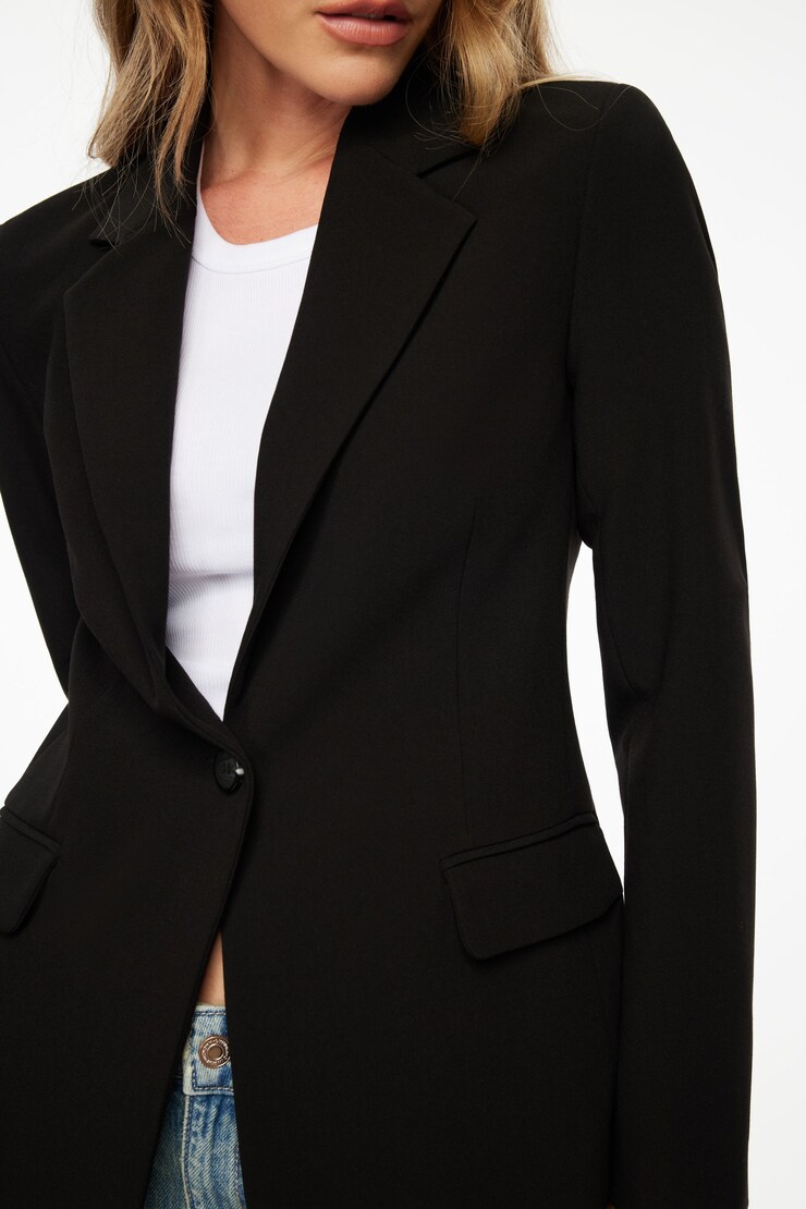 Adeline Single Breasted Blazer Jet Black large