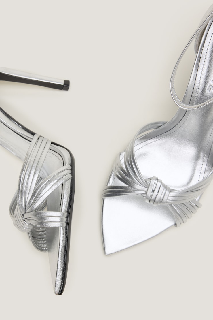 SCHUTZ | Sandales à talons hauts Renee Argent large
