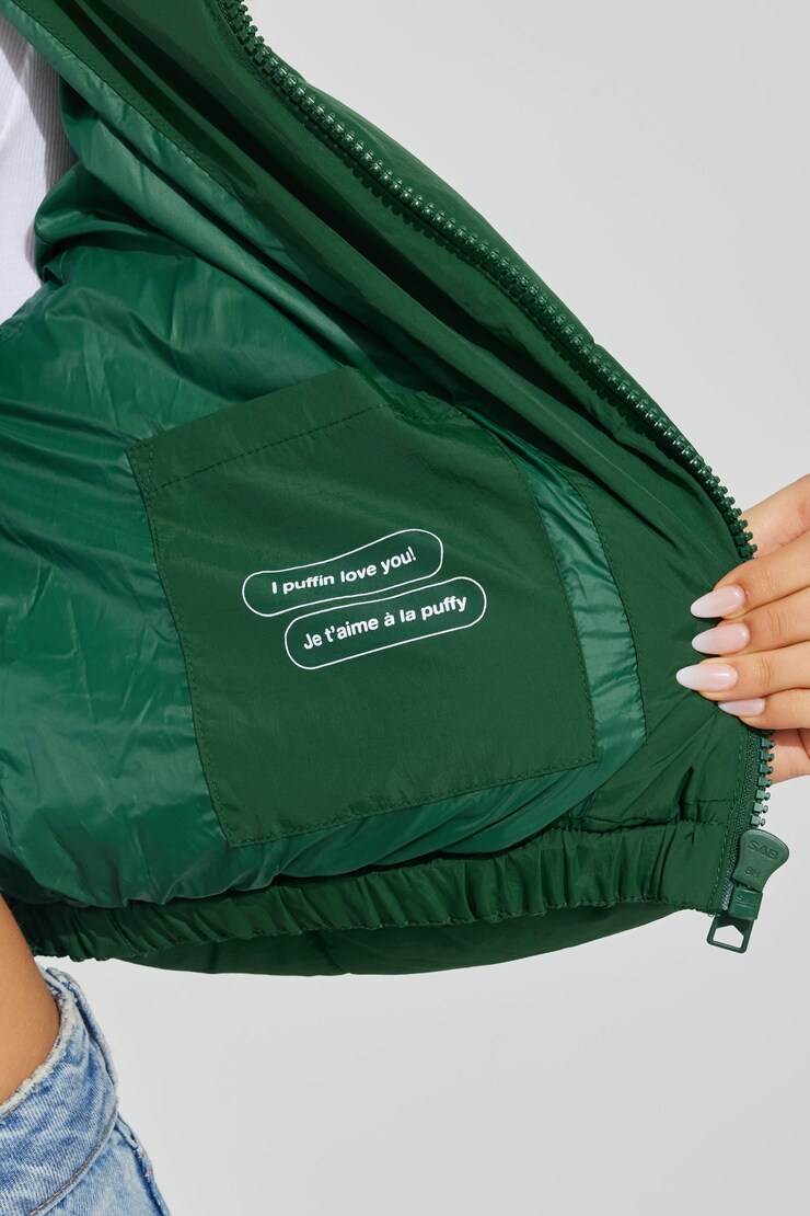 Mini Puff Jacket, Varsity Green, large