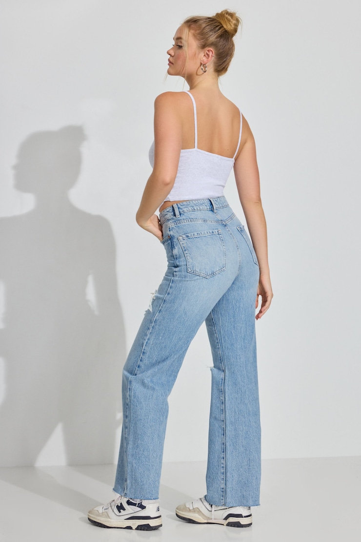 Wide Leg Jean - Maddie Blue, Maddie Blue, large