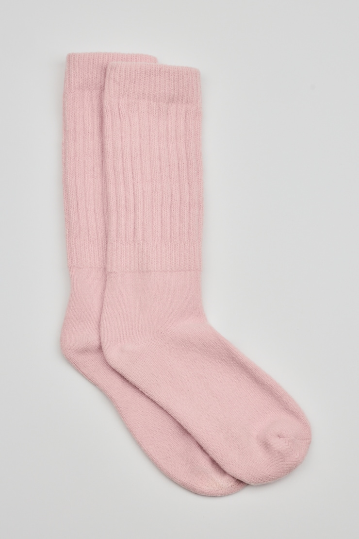 Scrunch Cloud Sock, Light Pink, large