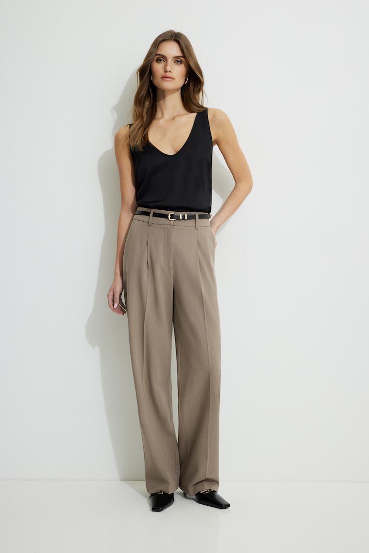 Wren Satin Tank Top Jet Black large