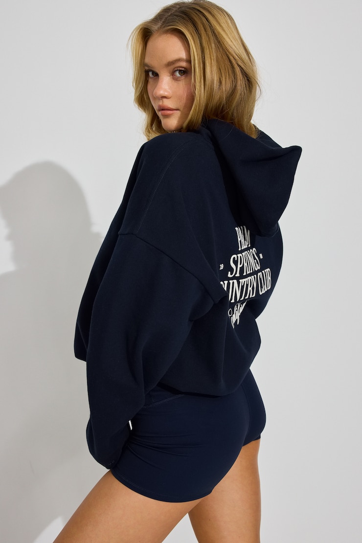 UltraFleece Hoodie, Mariana Blue with "Palm Springs" Art, large