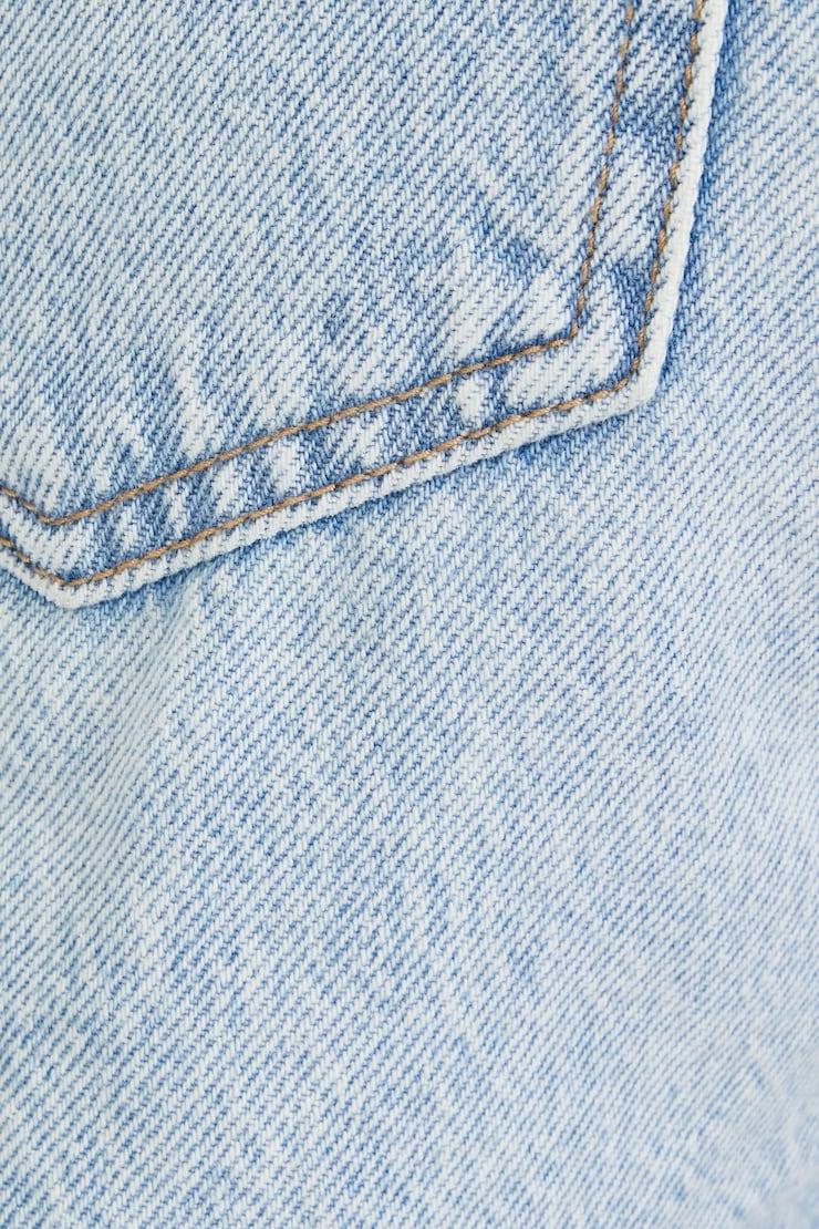 Vintage Cut-Off Denim Short, Medium Indigo Blue, large