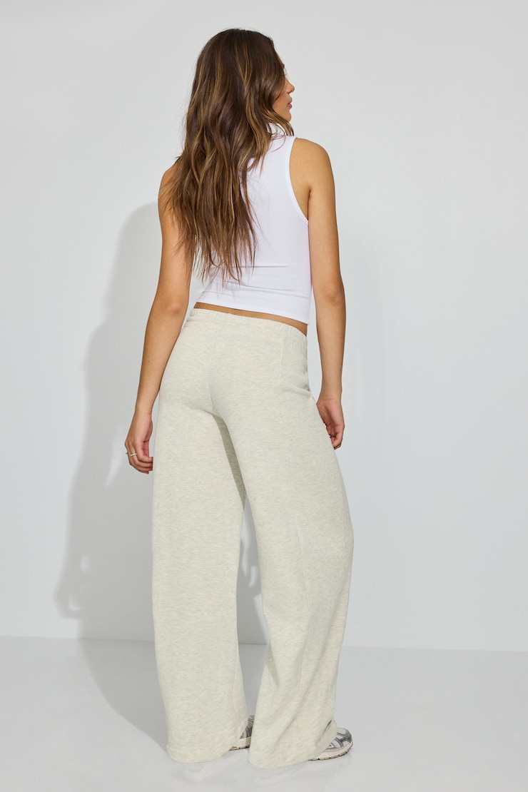 UltraFleece Barrel Leg Sweatpants, Pearl Melange, large