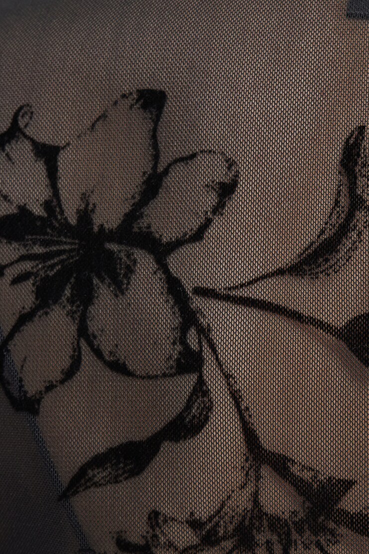 Skylar Burnout Bodysuit Black Lily Flowers large