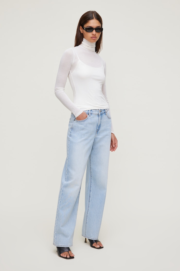 Mika Mid Rise Relaxed Straight Leg Jeans Light Indigo / Brady Blue large