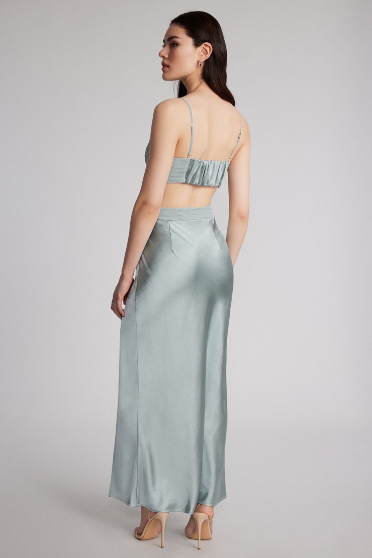 Side Cut Out Maxi Dress Slate Blue large