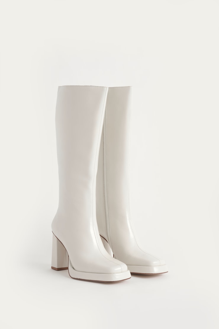 JEFFREY CAMPBELL - Bottes Maximal, Ivoire, large